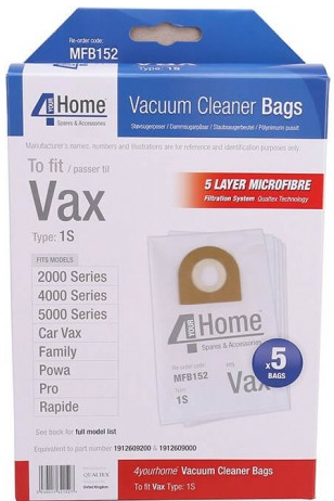 Qualtex 4Home Vax Microfibre Vacuum Bags