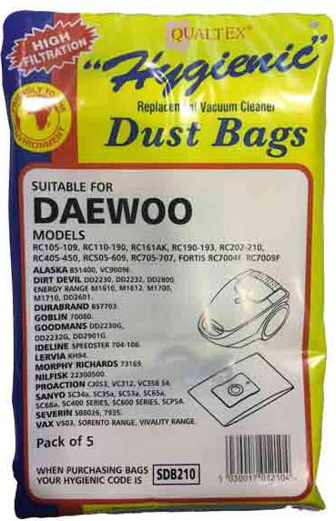 Qualtex Daewoo Vacuum Cleaner Bags