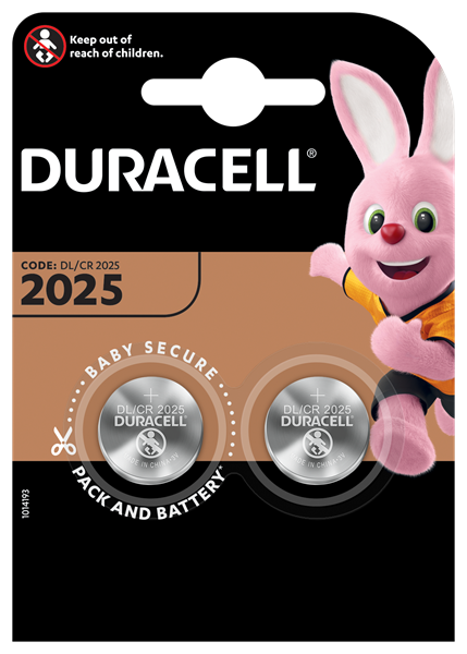 Duracell CR2025 Coin / Disc Battery (2 Pack)