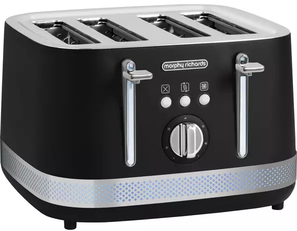 Morphy Richards Illumination 4 Slice Toaster | Black