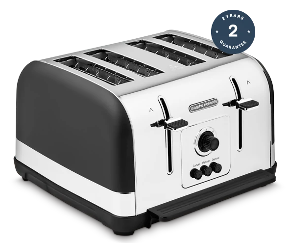 Morphy Richards Venture Black 4 Slice Toaster