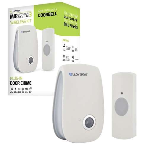 Lloytron Wireless Battery Door Chime | White