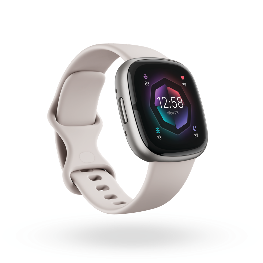 FitBit Sense2 Smartwatch | Lunar White/Platinum