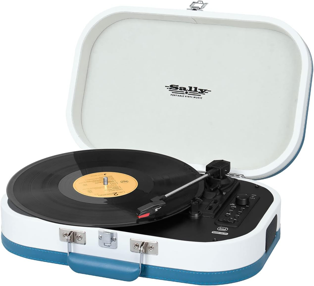 Trevi "Sally" Suitcase Bluetooth Turntable | Turquoise