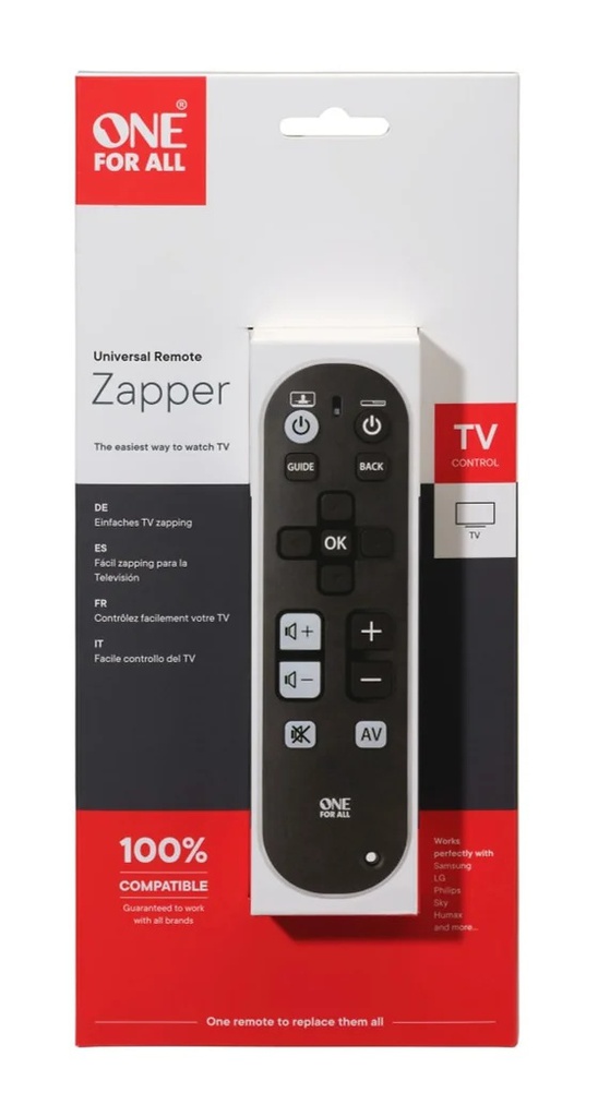 One for All Zapper Universal Remote Control (1 Device)