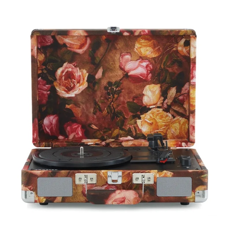 Crosley 'Cruiser' Vintage Portable Turntable Record Player | Floral