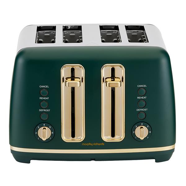 Morphy Richards Ascend 4 Slice Toaster | Green/Gold