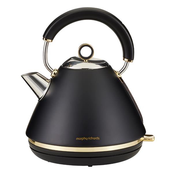 Morphy Richards Ascend Pyramid Kettle | Black/Gold