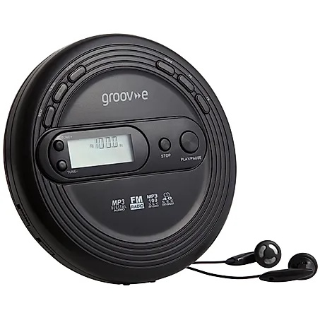 Groov-e Personal Portable CD Player & Radio | Black