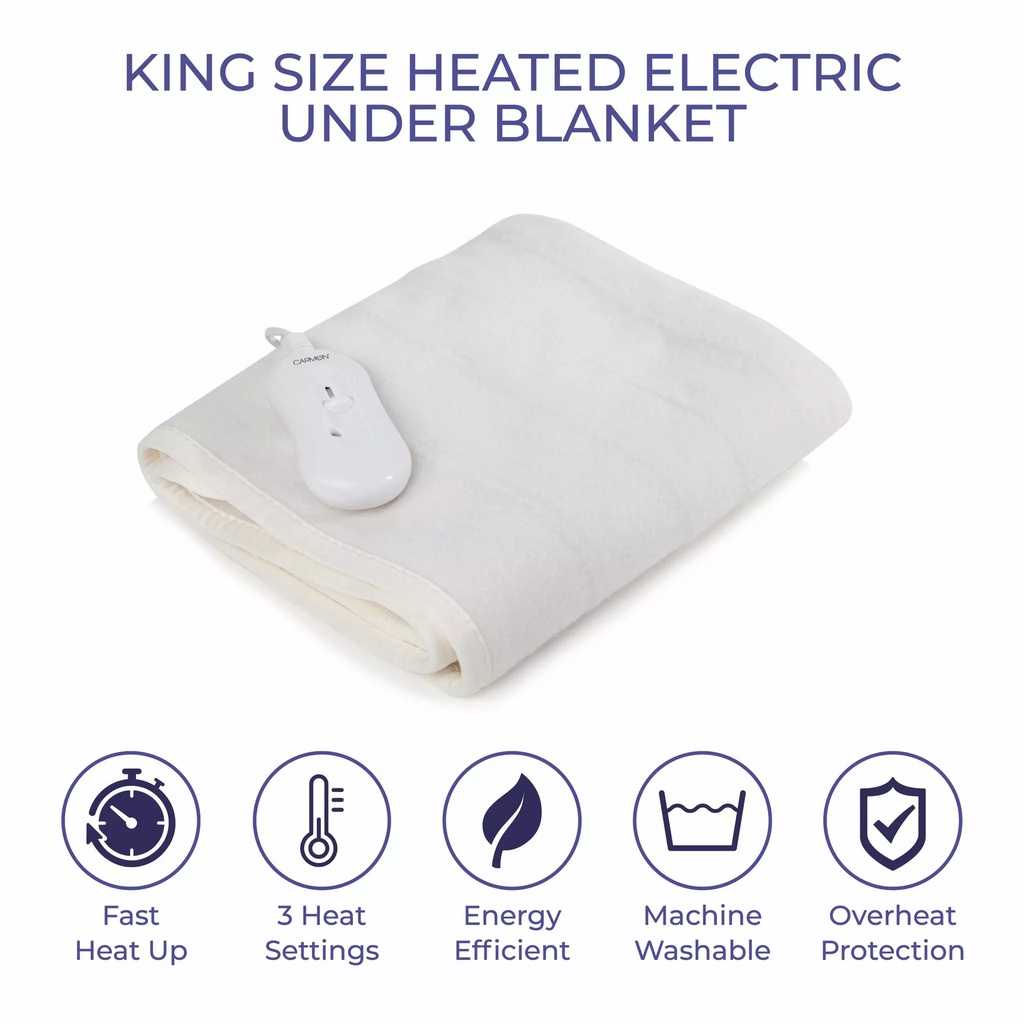 Carmen King Size Electric Heated Under Blanket