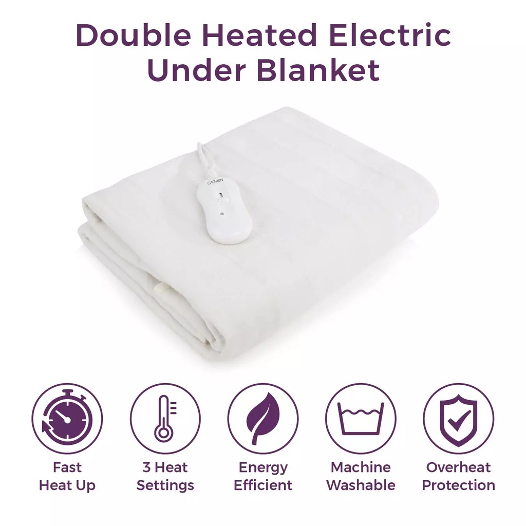 Carmen Double Electric Heated Under Blanket