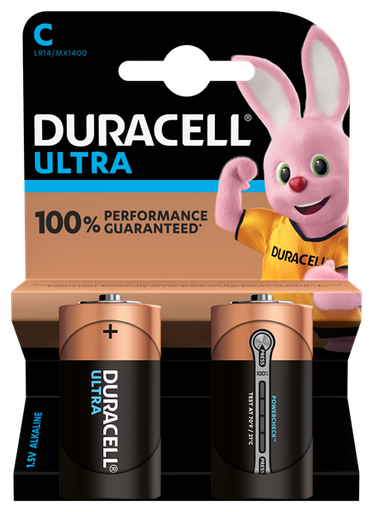 [LR14/MX1400] Duracell Ultra C Size Batteries (2 Pack)