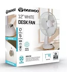 [1400-00] Daewoo 12" Desk Oscillating Cooling Fan
