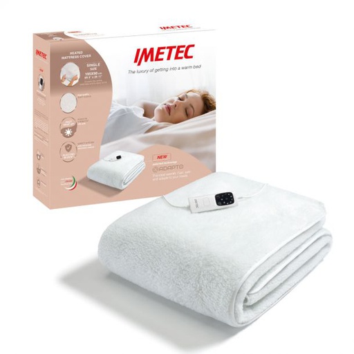 [16753] Imetec Adapto Single Fleecy Fitted Under Blanket | Mattress Cover