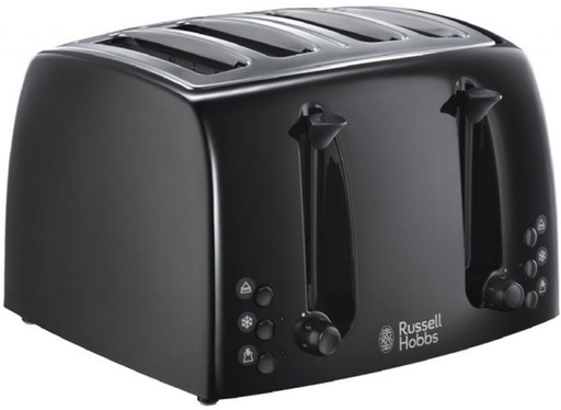 [21651] Russell Hobbs Textures Black 4 Slice Toaster