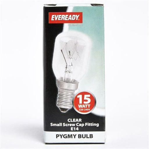 [S1057] Ever Ready  15W SES Clear Pygmy Fridge Bulb