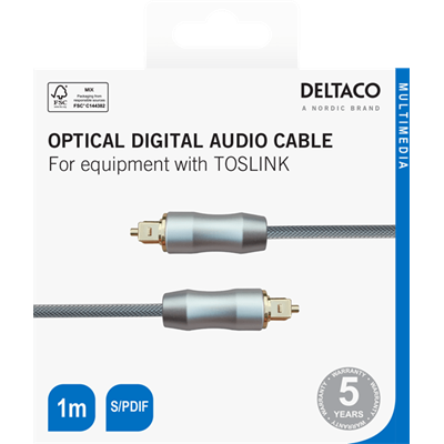 [TOTO11R] DeltaCo 1 Metre Toslink Optical Cable