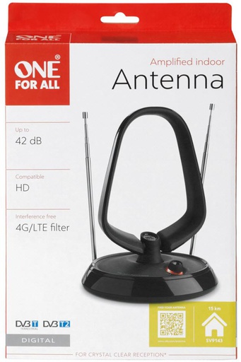 [SV9143] One For All Amplified Digital Indoor Set Top Aerial