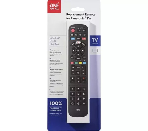 [URC4914] One For All Panasonic Television Remote Control | Smart Buttons