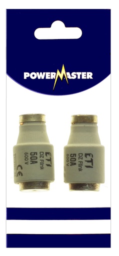 [8812] Powermaster 50Amp DZ2 Household Fuses (2 Pack)