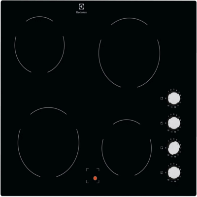 [EHF6140ISK] Electrolux 4 Ring Black Ceramic Hob