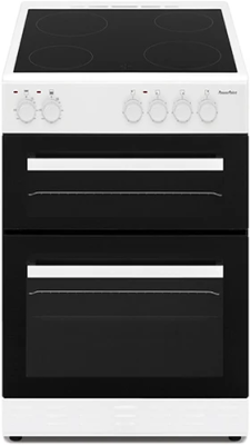 [P06C2S1WH] Powerpoint 60cm Twin Ceramic Cooker | White