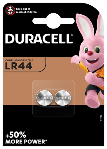 [LR44 Duracell] Duracell A76 1.5v LR44 Battery (2 Pack)