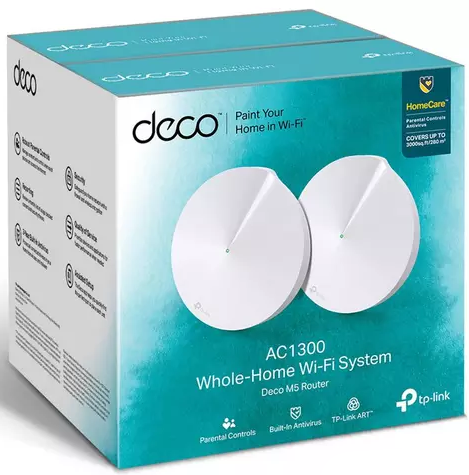 [Deco M5 (2Pk)] TP-Link Deco M5 Whole-Home WiFi System | 2 Pack