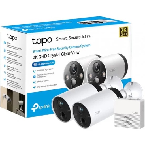 [TAPO C420S2] TP-Link Tapo Smart Wire-Free Security Camera System (1080P) - 2 Camera System