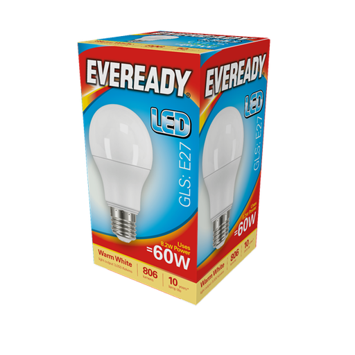[S13624] Ever Ready 8.2w (60w) E27 LED Energy Saver GLS Bulb