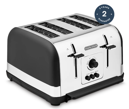 [240131] Morphy Richards Venture Black 4 Slice Toaster