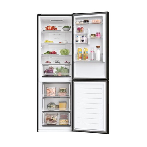 [HOCE3T618FBK] Hoover Black Frost Free Fridge Freezer