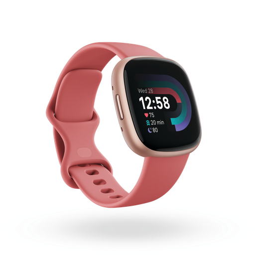 [79-FB523RGRW] FitBit Versa4 Smartwatch | Pink Sand/Copper Rose