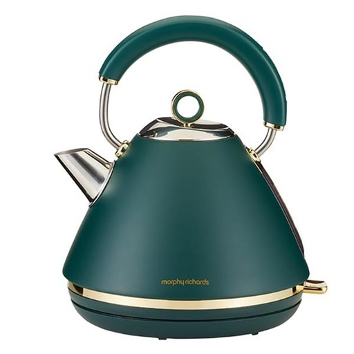 [104020] Morphy Richards Ascend Pyramid Kettle | Green/Gold