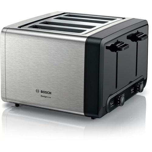 [TAT4P440GB] Bosch DesignLine S/Steel 4 Slice Toaster
