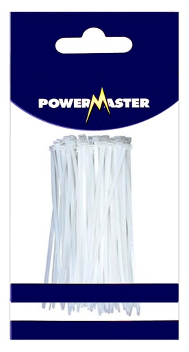 [CV140NAT] Powermaster Clear Cable Ties | 140mm x 3.6mm (5.5")