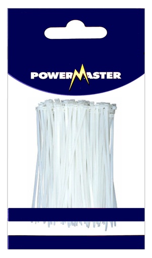 [CV310NAT] Powermaster Clear Cable Ties | 300mm x 4.8mm (12")