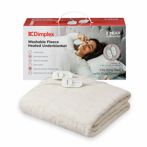 [DFB2004] Dimplex King Size Fleece Heated Electric Underblanket | Dual Controls