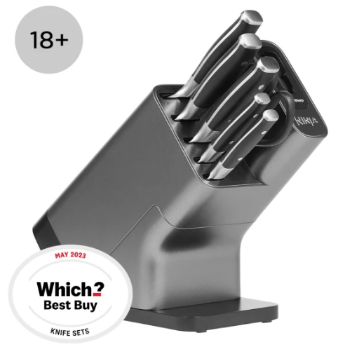 [K32006UK] Ninja Foodi StaySharp Knife Block with Integrated Sharpener | 6-Piece Set