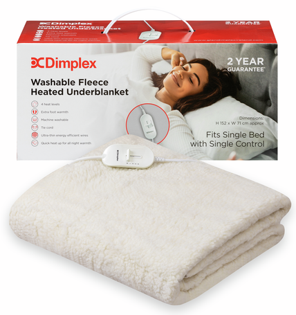 [DFB2001] Dimplex Single Fleece Heated Electric Under Blanket