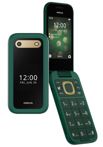 [1GF011IPJ1A05] Nokia 2660 Flip SimFree Mobile Phone | Lush Green