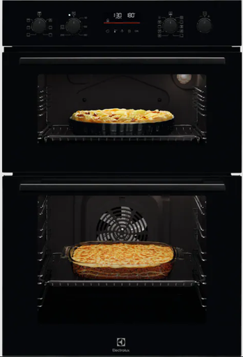 [EDFDC46K] Electrolux Black Built In Double Oven