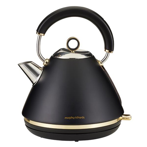 [104022] Morphy Richards Ascend Pyramid Kettle | Black/Gold