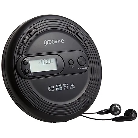 [GV-PS210-BK] Groov-e Personal Portable CD Player & Radio | Black