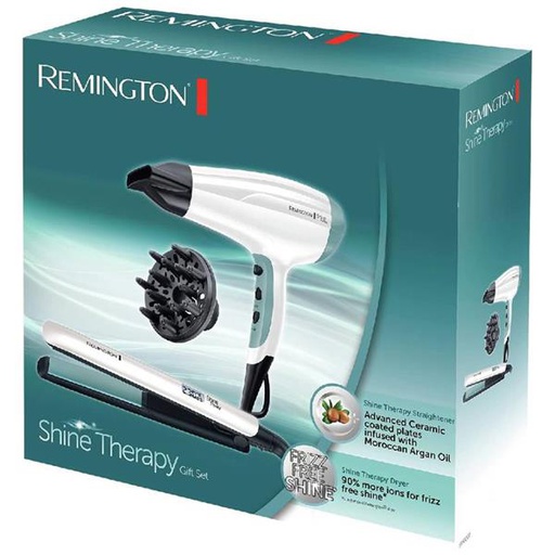 [S8500GP] Remington Shine Therapy Hair Dryer / Straightener Gift Set