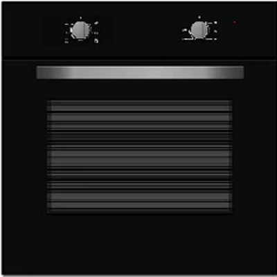 [P24EMDBL] Powerpoint Black Built In Single Fan Oven